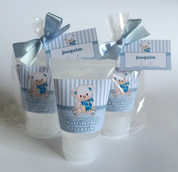 Lembrancinha Maternidade Hidratante Urso Azul Claro