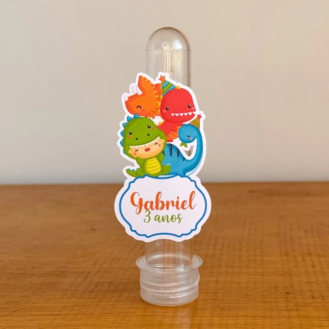 Apliques para Tubetes Personalizados DINOSSAURO BABY - Decoração de Festa | Lembrancinhas | Aniversário | Personalizados