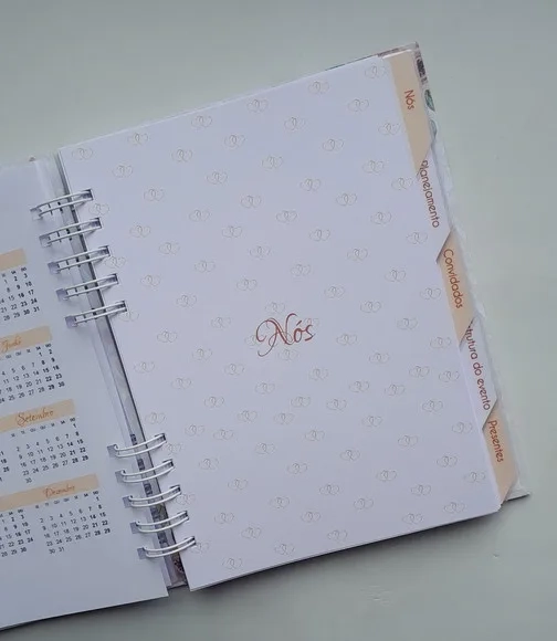 Planner da Noiva Personalizado Permanente c/ Divis - Mod 01