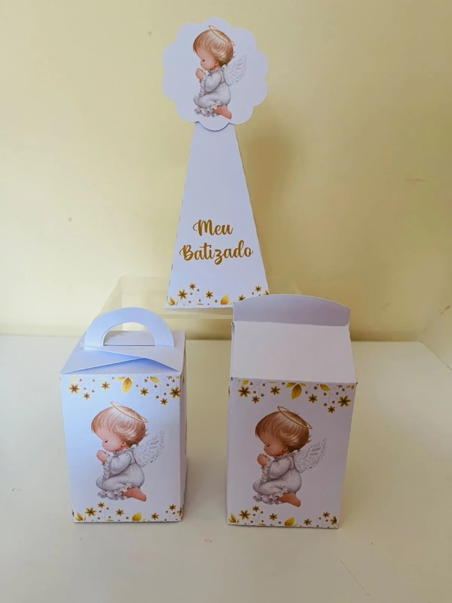 kit 15 Caixas Básica Lembrancinhas Batismo Crisma Primeira Eucaristia Menino e Menina
