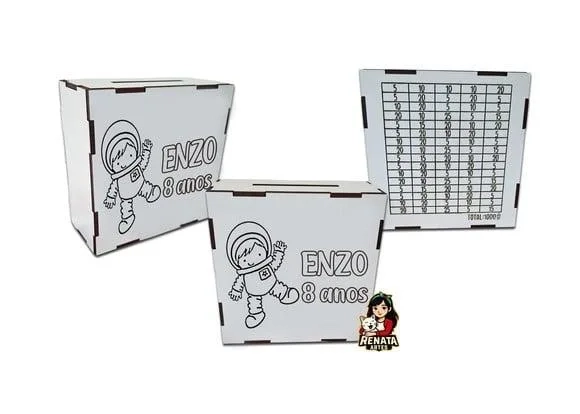 Cofrinho Personalizado Astronauta Lembrancinha