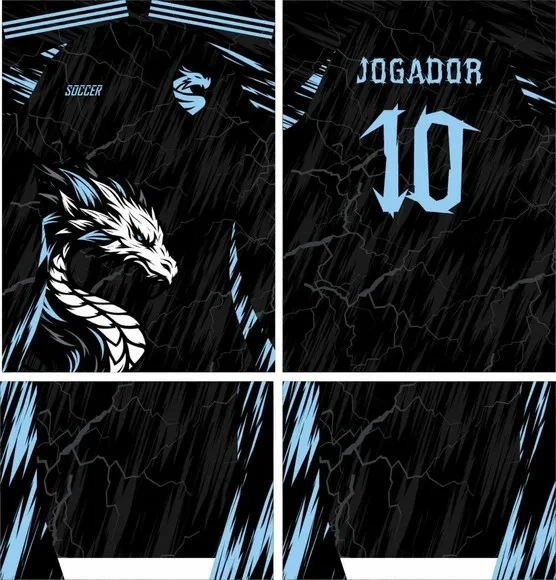 Arte Vetor Camisa Interclasse Dragão Mod-810