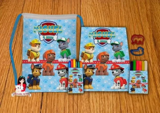 Kit Passatempo Personalizado na Mochila Patrulha Canina 3