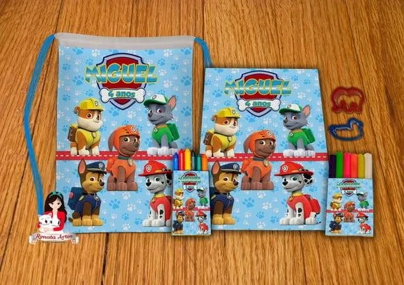 Kit Passatempo Personalizado na Mochila Patrulha Canina 3