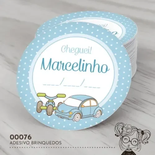 Adesivo Redondo Brinquedos - 00076