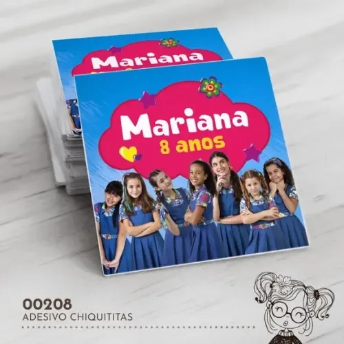 Adesivo Quadrado Chiquititas - 00208