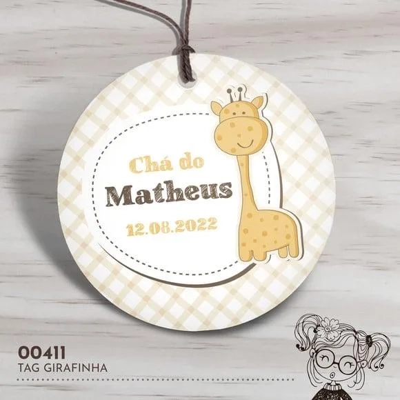 Tag Redonda Girafinha - 00411