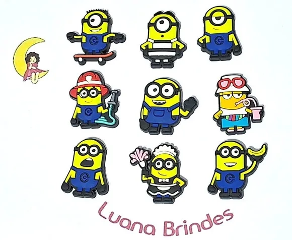 Aplique Minions Profissões Emborrachado Pacote com 9 Unidade