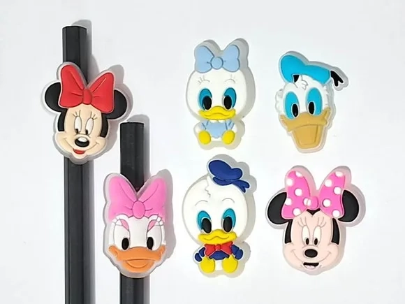 Ponteira para Lápis Minnie Fluorescente 3cm 6 Unidades