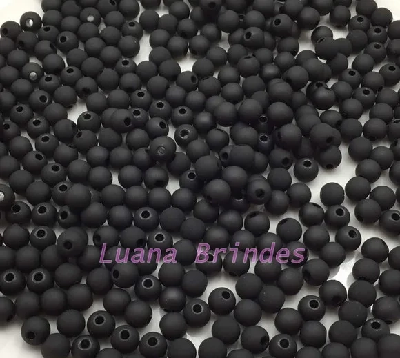 Bolinha Emborrachada Preta 8mm Pct 100 Unidades