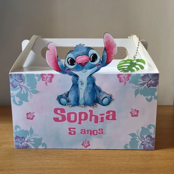 Caixa Maleta Lembrancinha Stitch