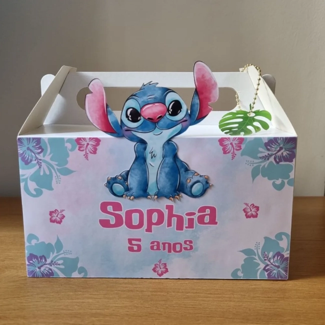 Caixa Maleta Lembrancinha Stitch