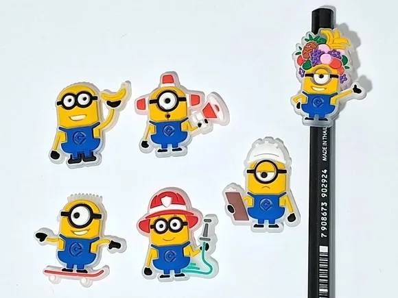 Lápis C/ponteira Minions Florescente Pacote com 6 Unidades