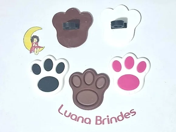 Ponteira P/lápis Patinha Urso Emborrachado 6 Unidades