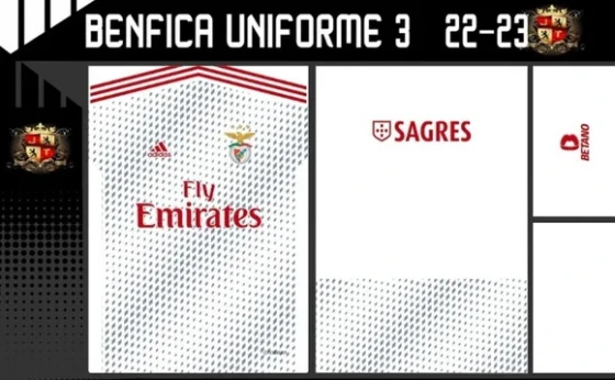 Vetores Camisa Benfica Uniforme Iii 2022-2023