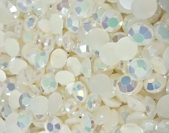 Meia Pérola Creme Brilhante 10mm Pct c/ 100 Unidades