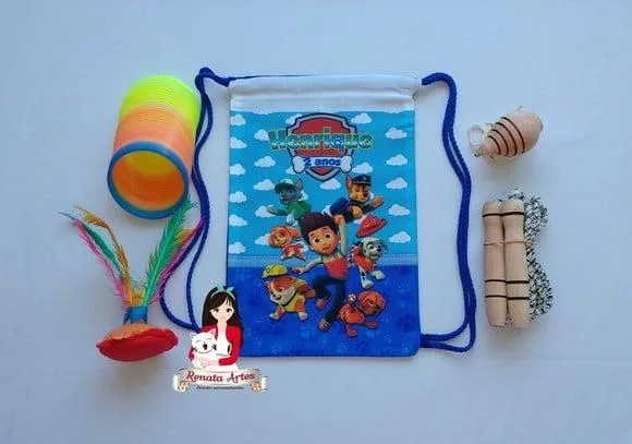 Mochila Boa Infância Personalizada Tema Patrulha Canina