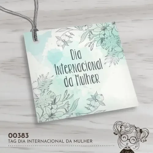 Tag Quadrada Dia Internacional da Mulher - 00383