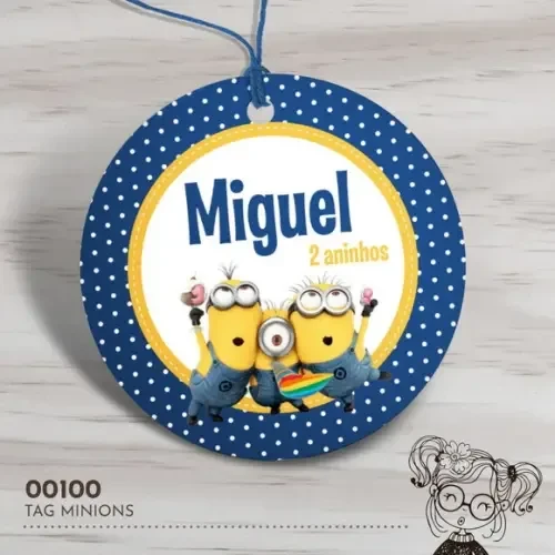 Tag Redonda Minions - 00100
