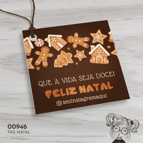 Tag Quadrada Natal - 00946