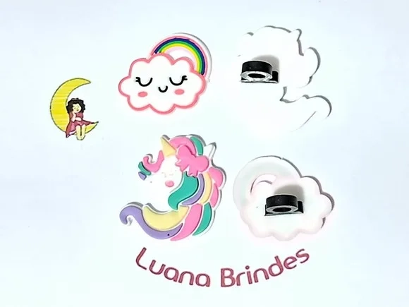 Ponteira P/lápis Arco Iris e Unicórnio Pacote Com6 Unidades