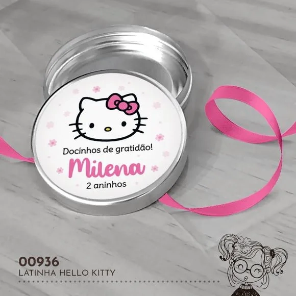Latinha Adesivada Hello Kitty - 00936