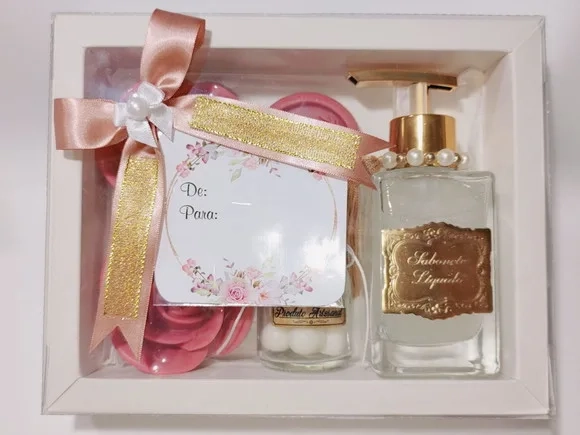Presente Personalizado, Sabonete Líquido Luxo com Sabonetes