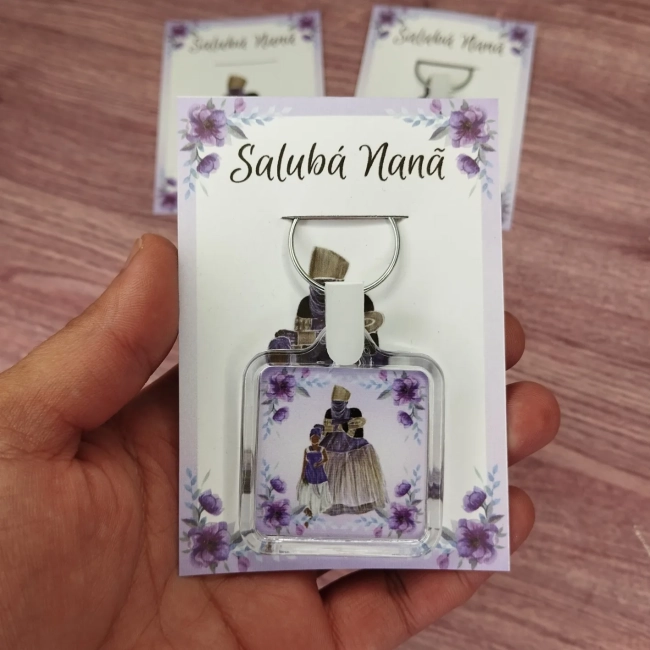 40 unidades - Chaveiro Nanã Personalizado Lembrancinha