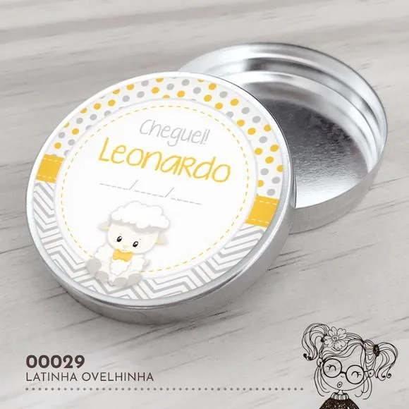 Latinha Adesivada Ovelhinha - 00029