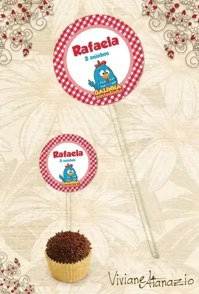 Topper Galinha Pintadinha - 00085