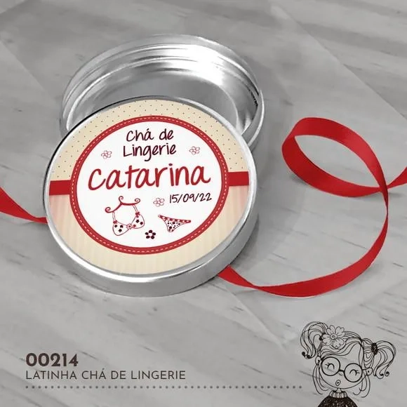 Latinha Adesivada Chá de Lingerie - 00214