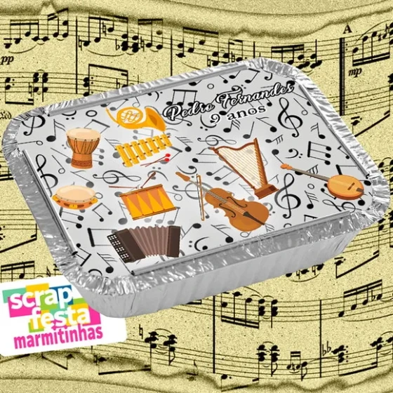 Marmitinha Personalizada Festa Instrumentos Musicais