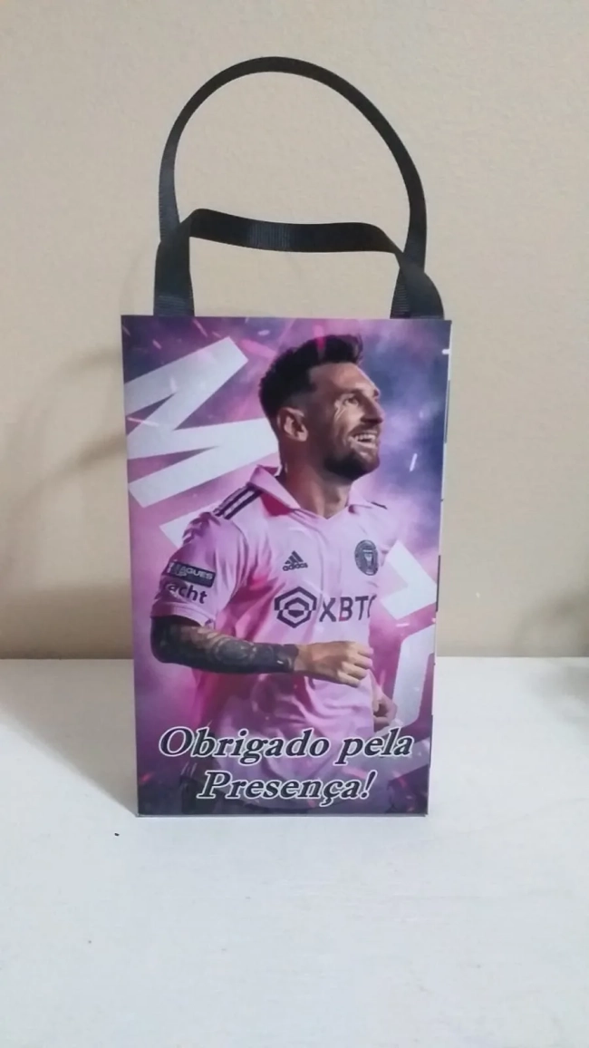 Sacolinhas Personalizadas Futebol Messi para Lembrancinhas