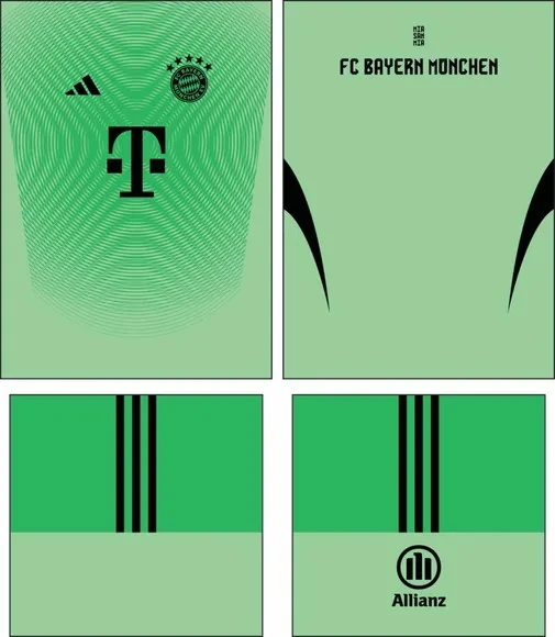 Arte Vetor Camisa Bayern München Goleiro 2025-2026