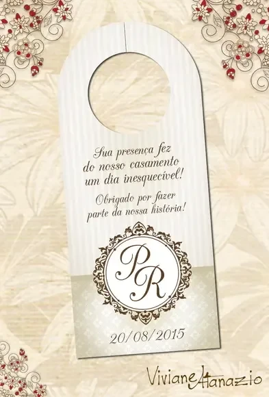 Tag Retrovisor Casamento - 00287