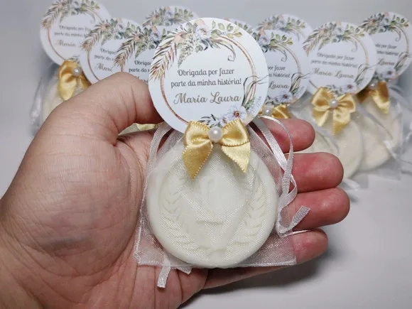 Lembrancinha 70 Anos, Sabonete Letra Inicial do Nome