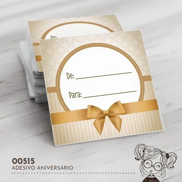 Adesivo Quadrado Feliz Aniversário - 00515