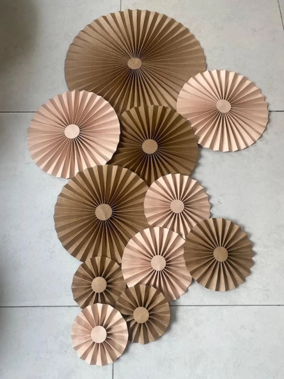 kit 11 Peças de Rosetas marrom e nude