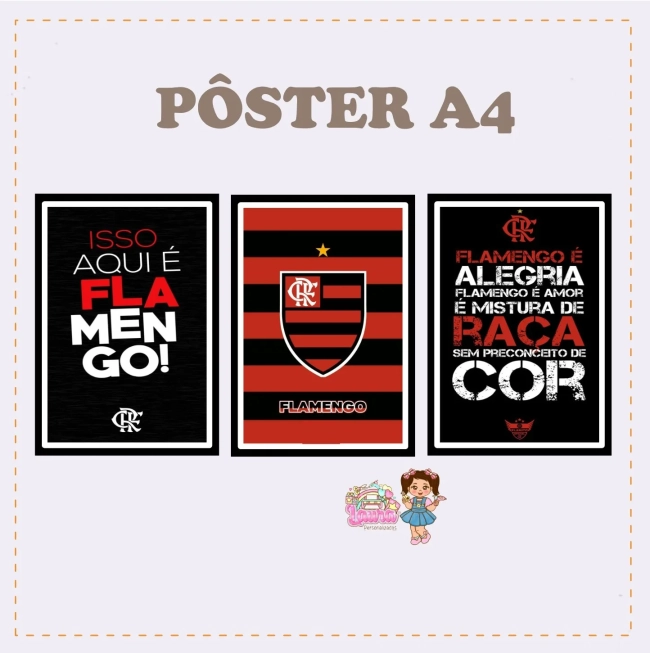 Kit Festa Só Um Bolinho FLAMENGO - Decoração de Festa