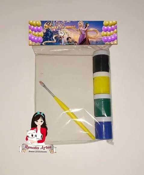 Kit Pintura Personalizado Rapunzel Enrolados
