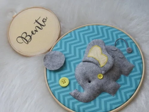 Porta Maternidade Bastidor Elefante