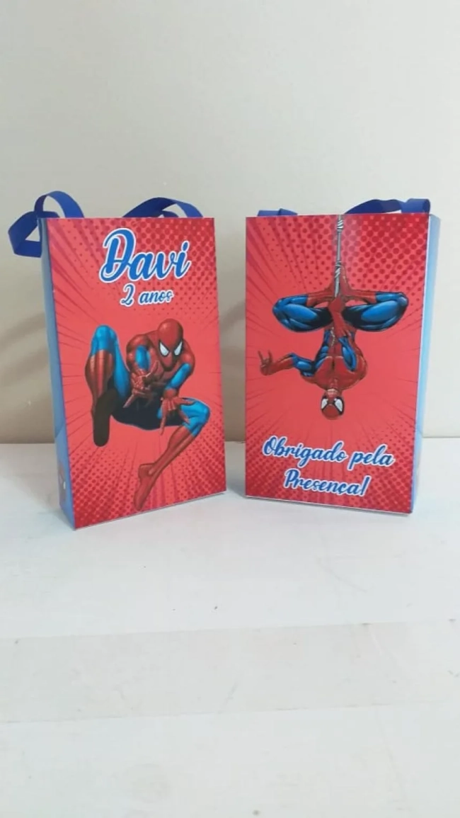Sacolinhas Personalizadas Homem Aranha para Lembrancinhas