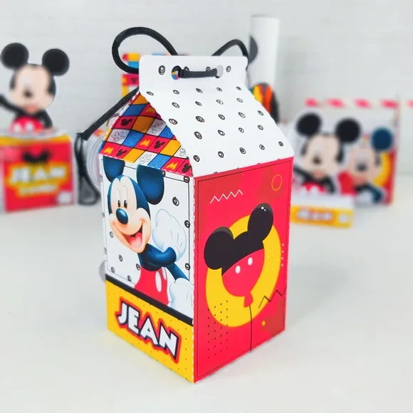 Caixa Milk - Mickey Quadriculado