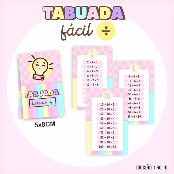 Chaveiro Tabuada Personalizada