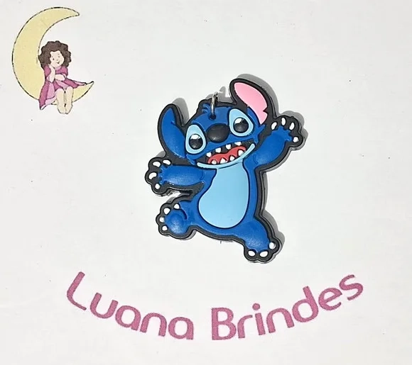 Pingente Stitch 5cm Emborrachado Pacotes com 4 Unidades