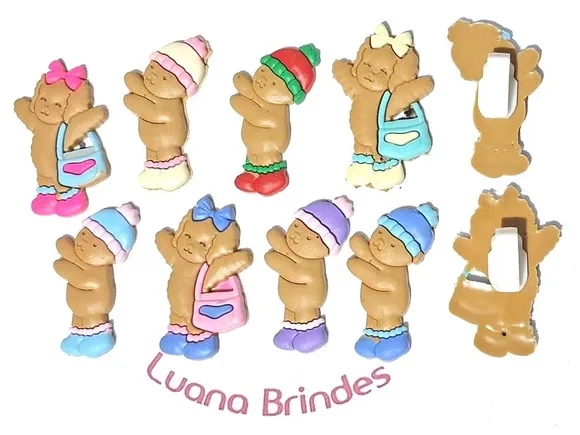 Aplique P/tênis Bobbie Goods 3cm Pacote com 8 Unidades