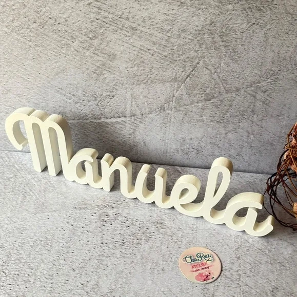 Linha Cursiva -letras Decorativas em mdf Quarto de Bebê