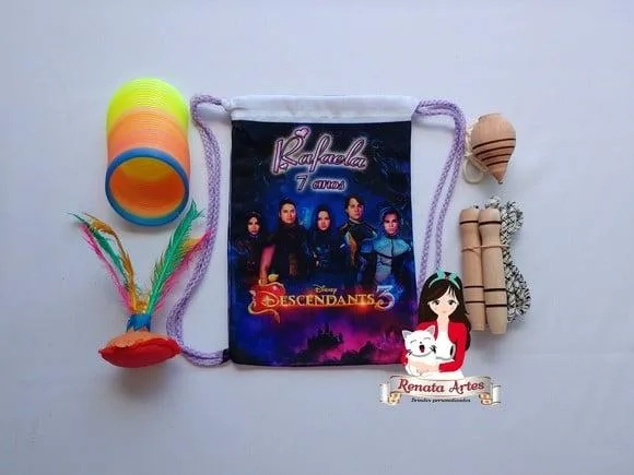 Mochila Boa Infância Personalizada Tema Descendentes 3