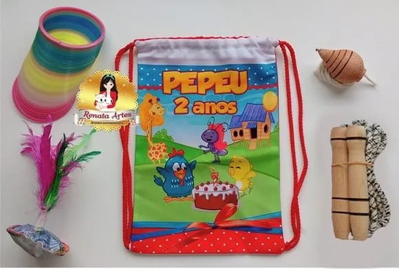 Mochila Boa Infância Tema Galinha Pintadinha Colorida