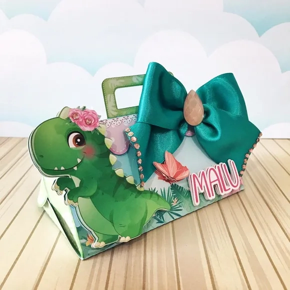 Kit 60 Lembrancinhas Dinossauro Menina